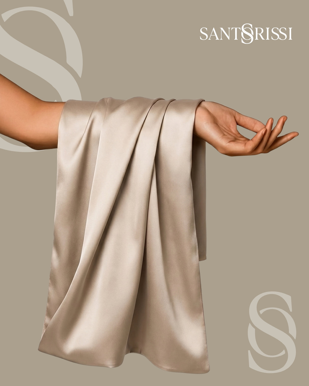 Champagne Italian MicroModal satin bedding – MONET Collection (Shine)
