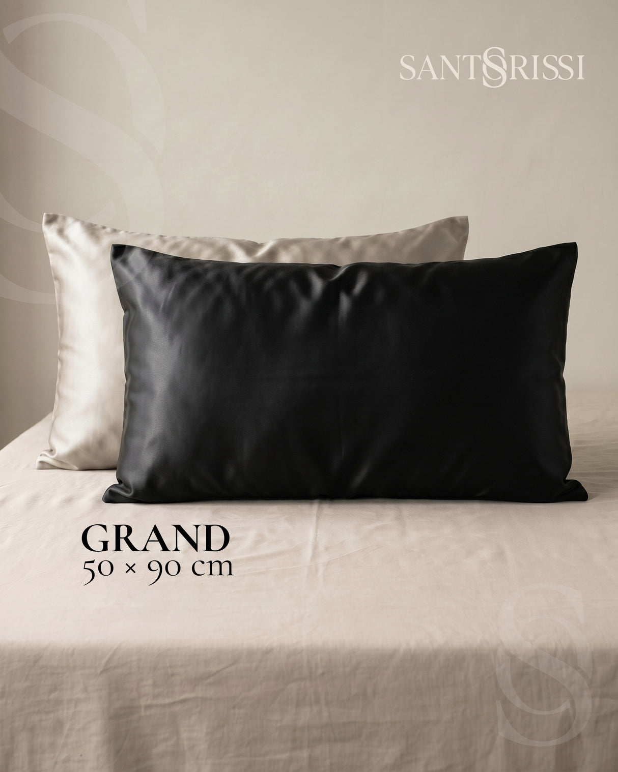 Italian MicroModal Pillowcase – MONET Collection · Nero
