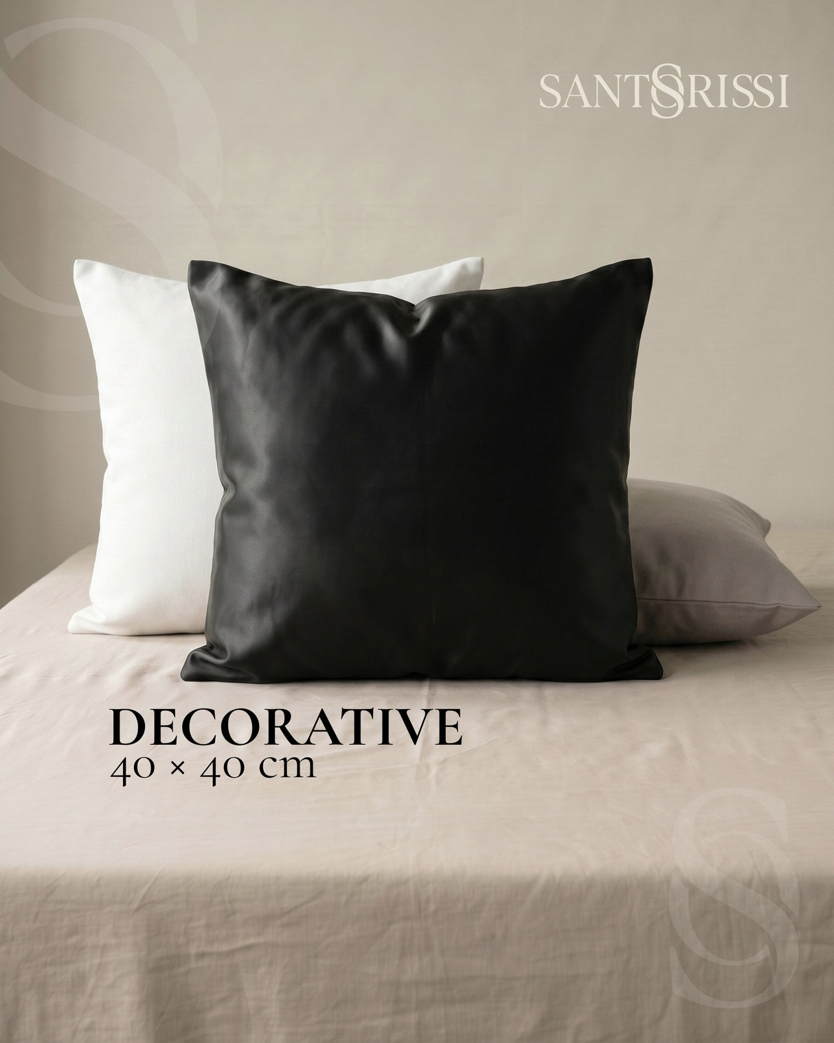 Black Italian MicroModal satin bedding – MONET Collection (Nero)
