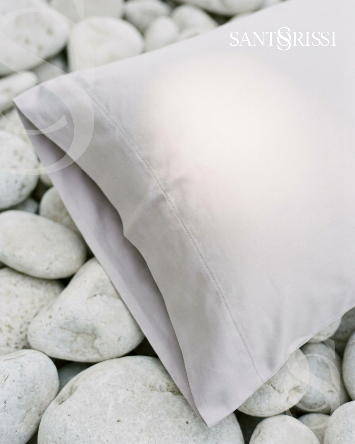 Light grey Italian cotton sateen bedding – Pietra e Cenere Collection (Cenere chiara)