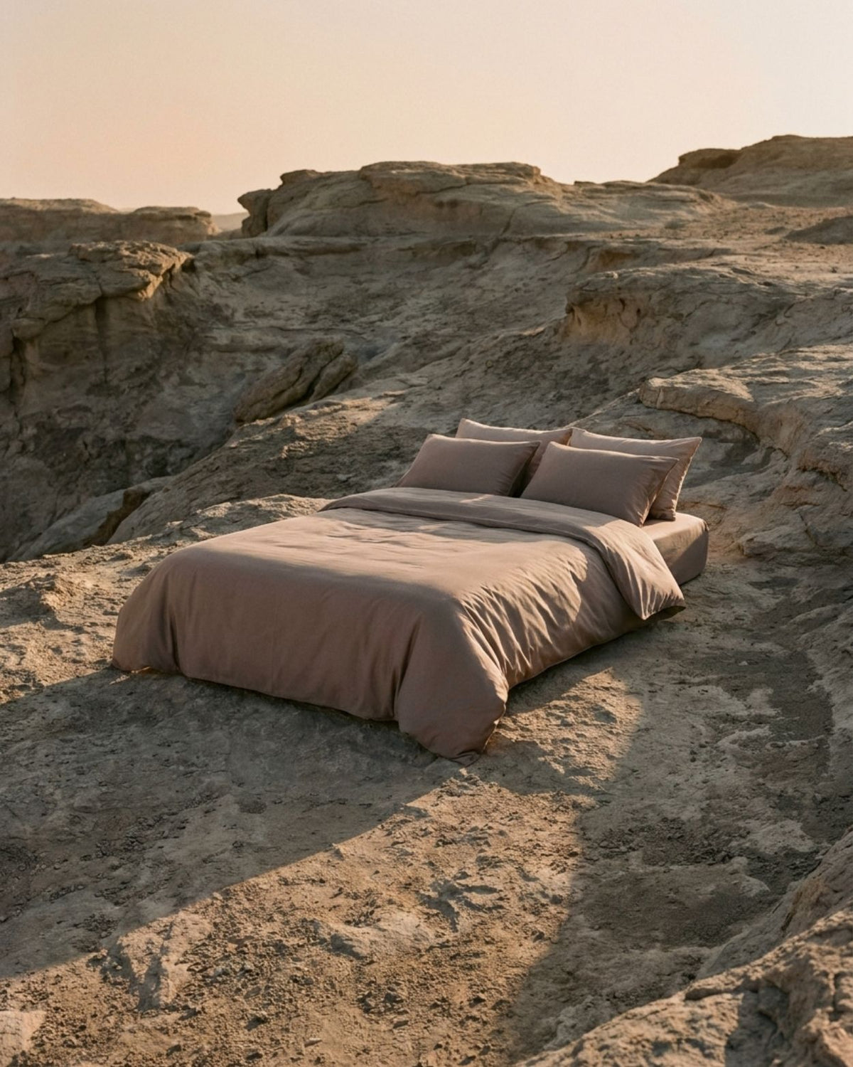 King Duvet Cover Set 240x220 with 2 Pillowcases · Italian Cotton Sateen · Pietra viva