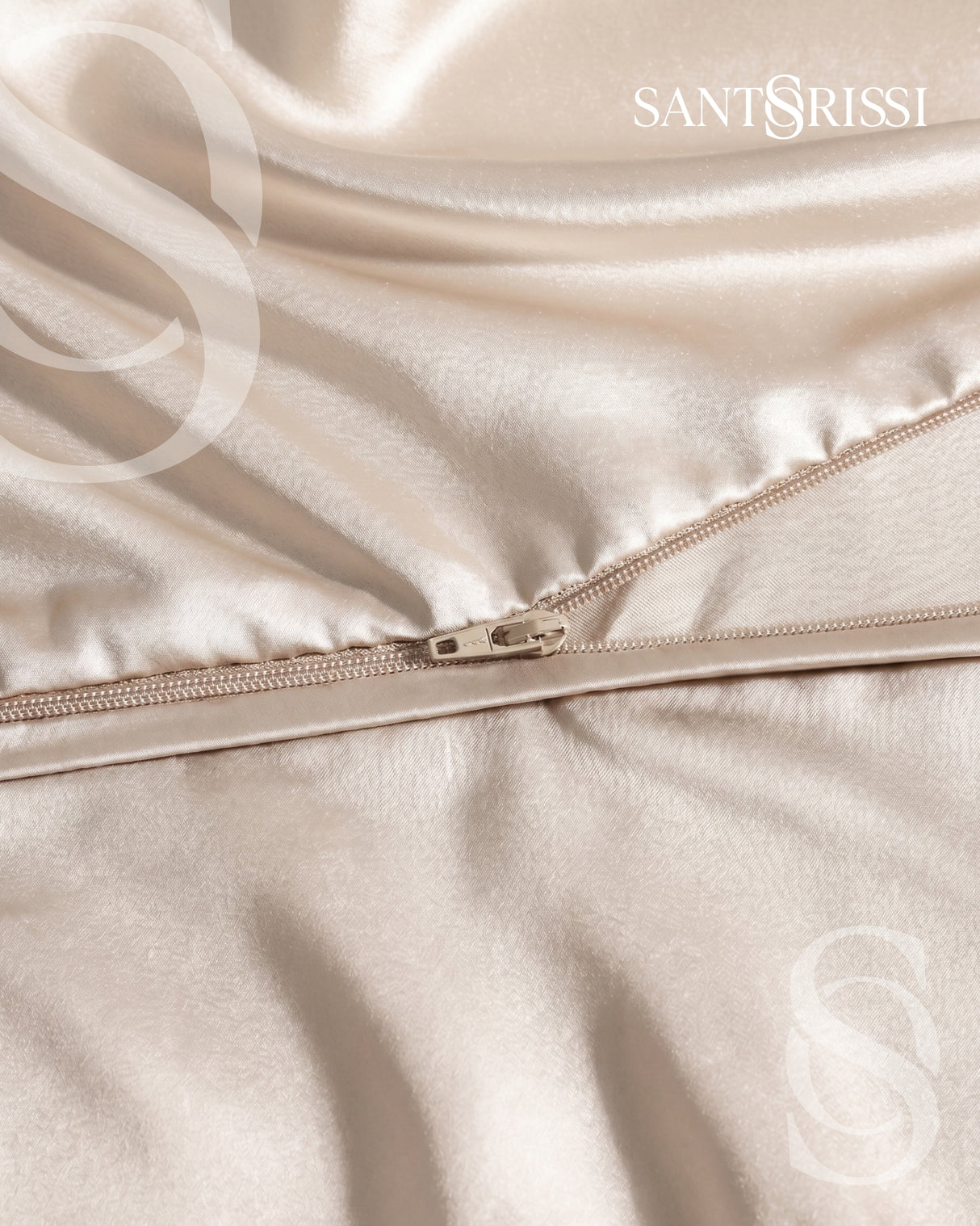 Champagne Italian MicroModal satin bedding – MONET Collection (Shine)