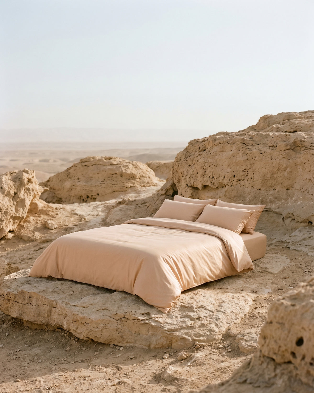 Double Duvet Cover Set 200x200 with 2 Pillowcases · Italian Cotton Sateen · Sabbia secca