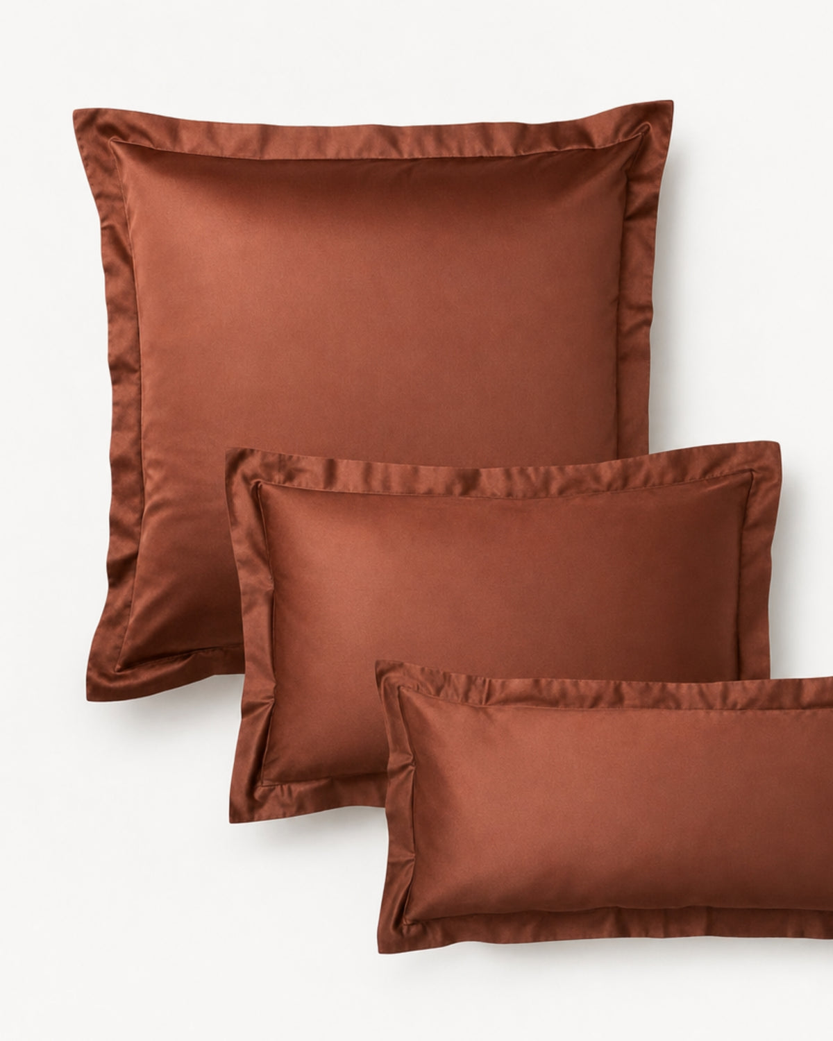 Italian Cotton Sateen Pillowcase – Terra Bruciata Collection · Argilla scura