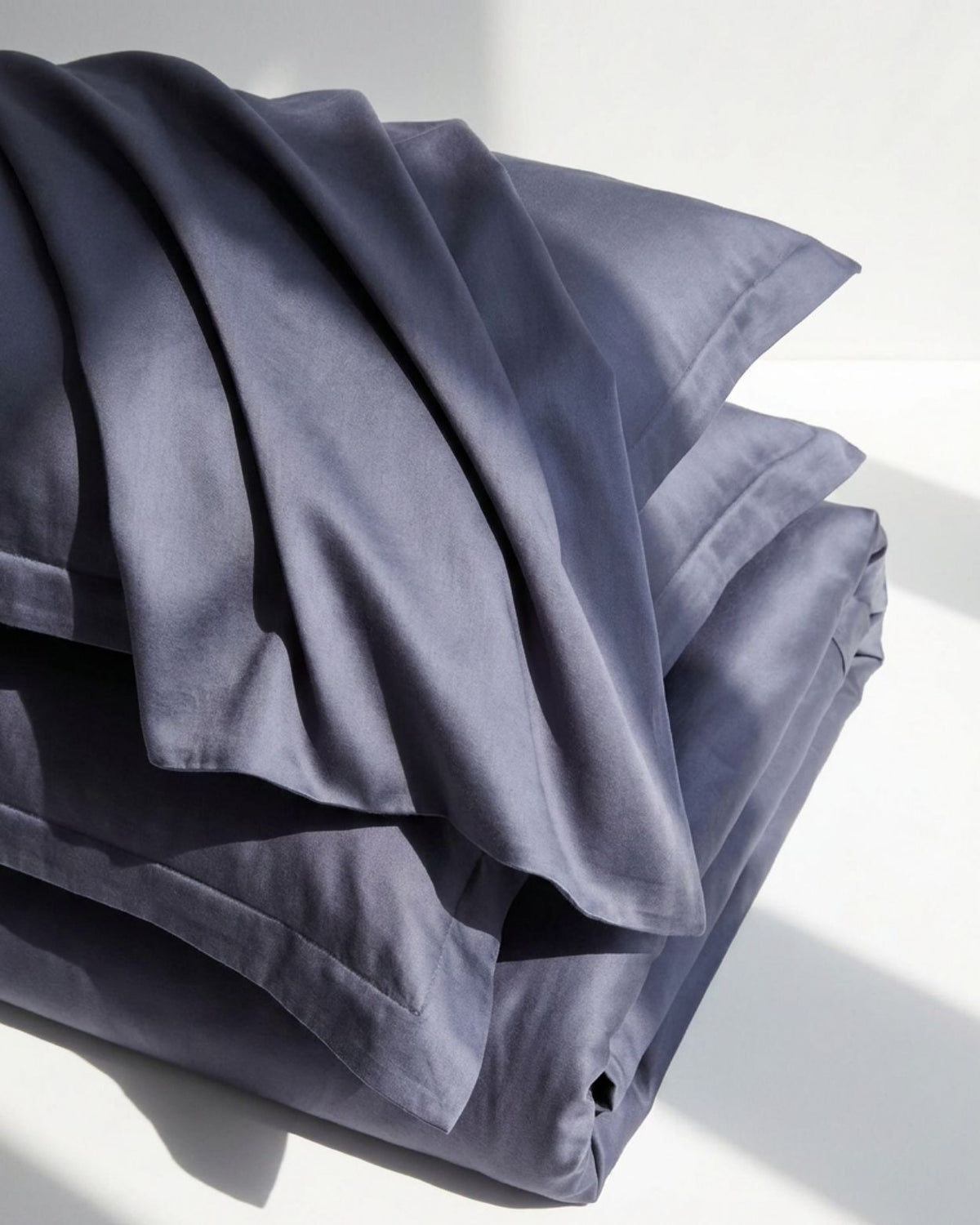 Single Duvet Cover Set 140x200 with Pillowcase · Italian Cotton Sateen · Ardesia