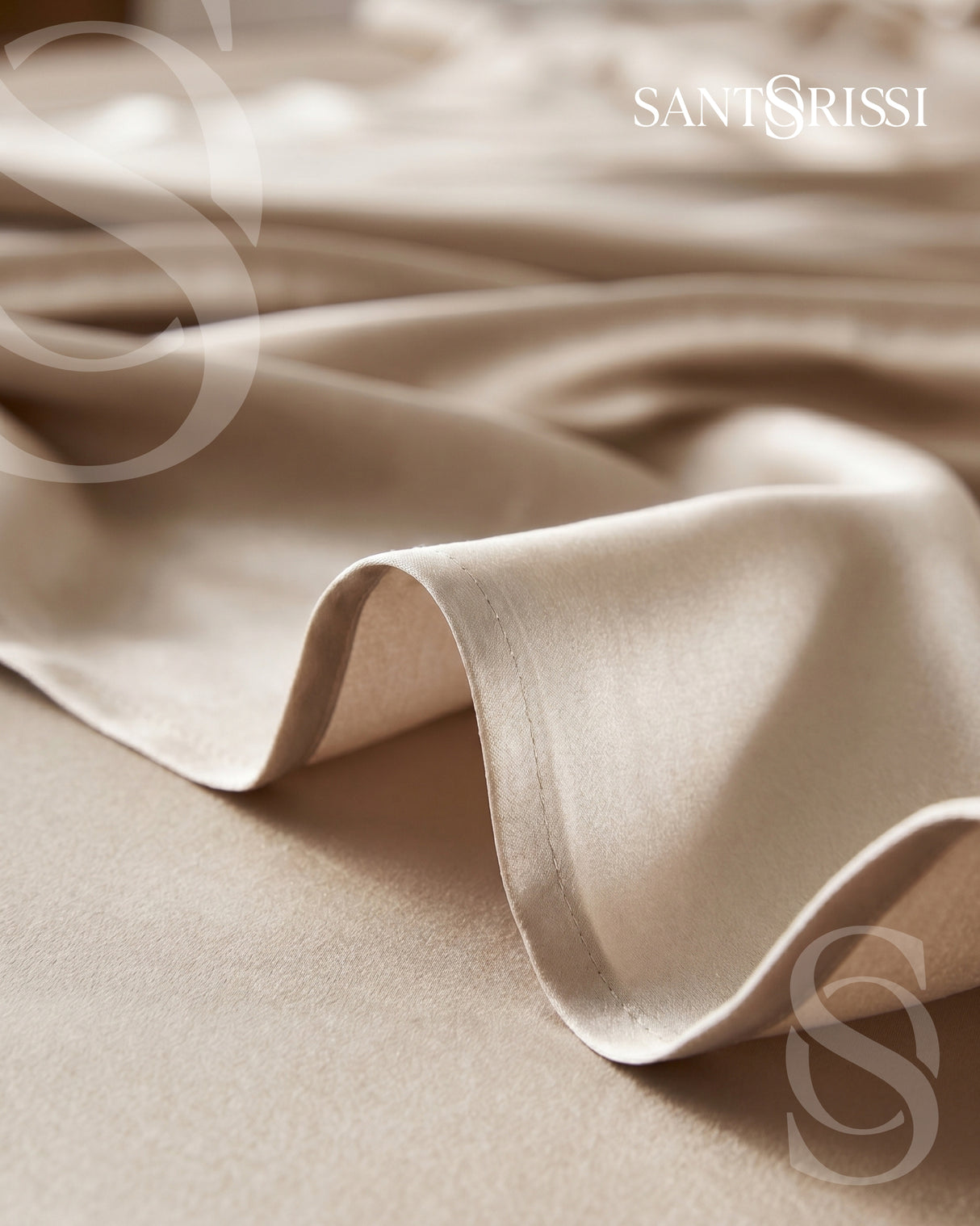 Champagne Italian MicroModal satin bedding – MONET Collection (Shine)