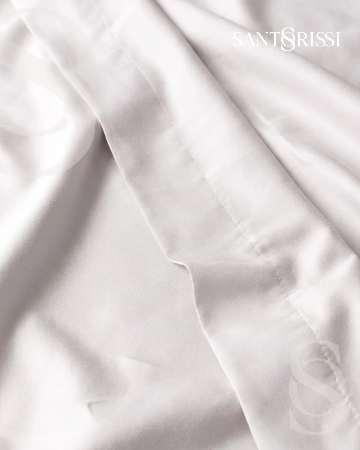 Light grey Italian cotton sateen bedding – Pietra e Cenere Collection (Cenere chiara)