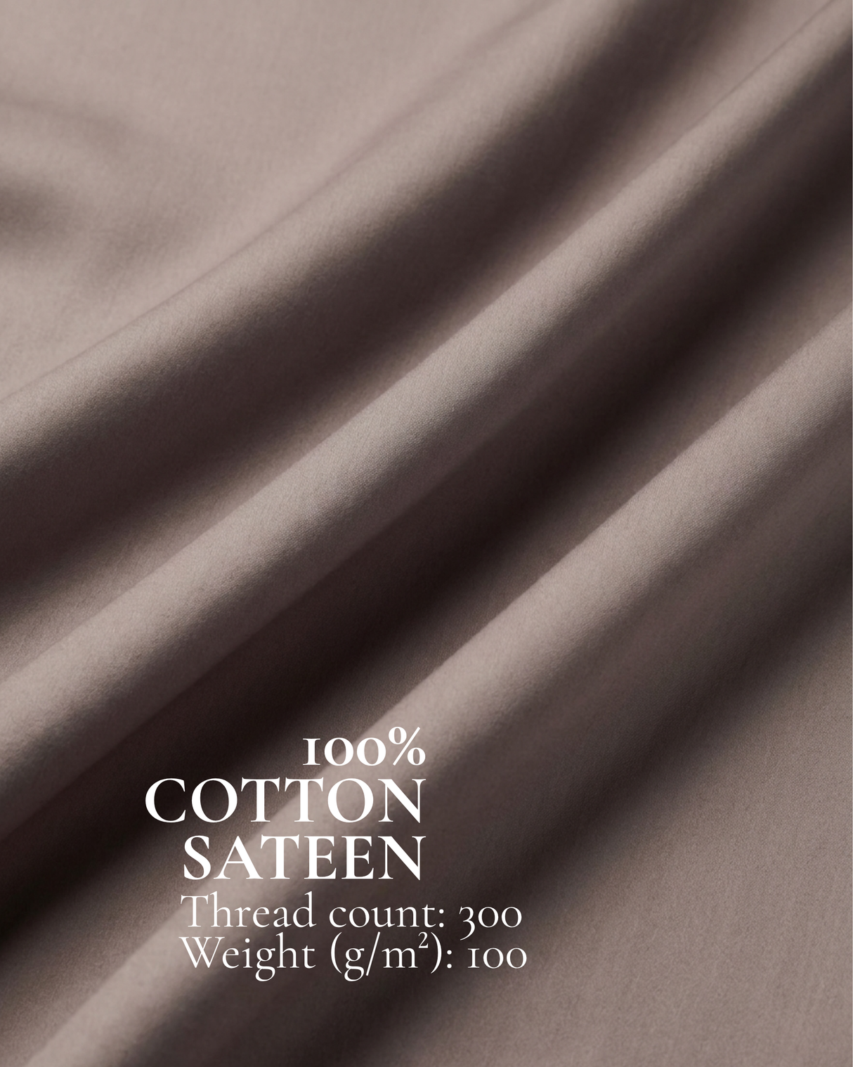 Taupe Italian cotton sateen bedding – Pietra e Cenere Collection (Pietra viva)