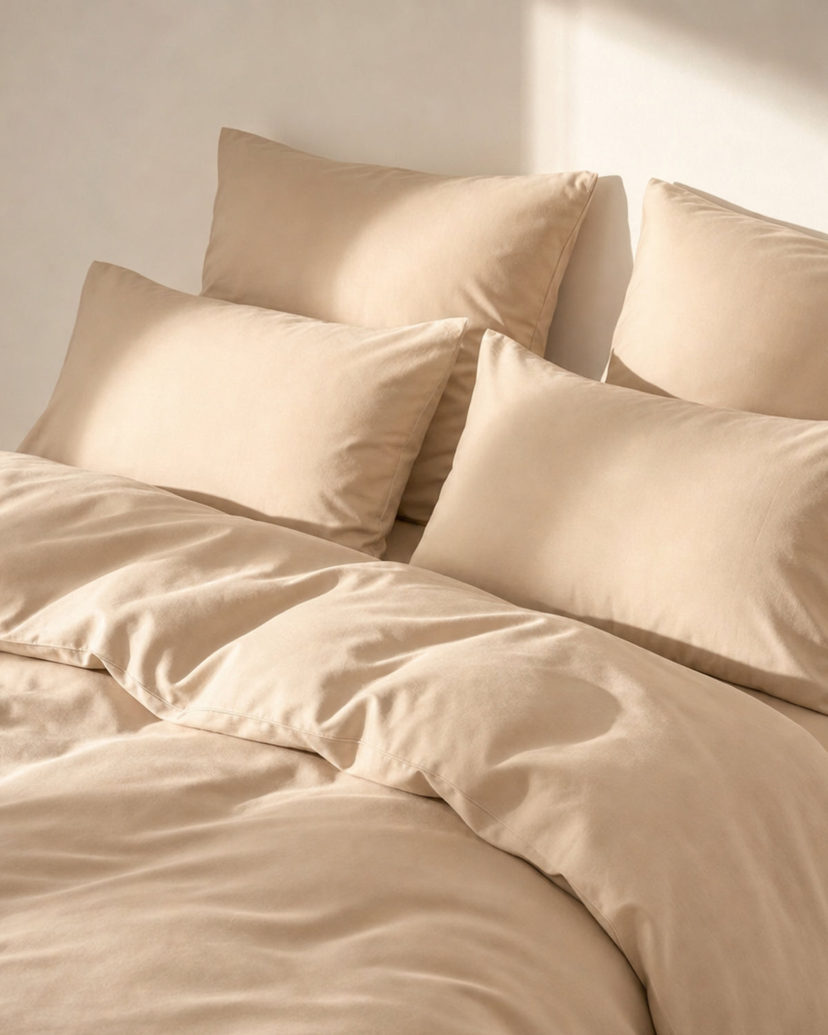 Sand Italian cotton sateen bedding – Terra Bruciata Collection (Sabbia secca)