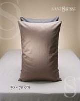 Taupe Italian cotton sateen bedding – Pietra e Cenere Collection (Pietra viva)