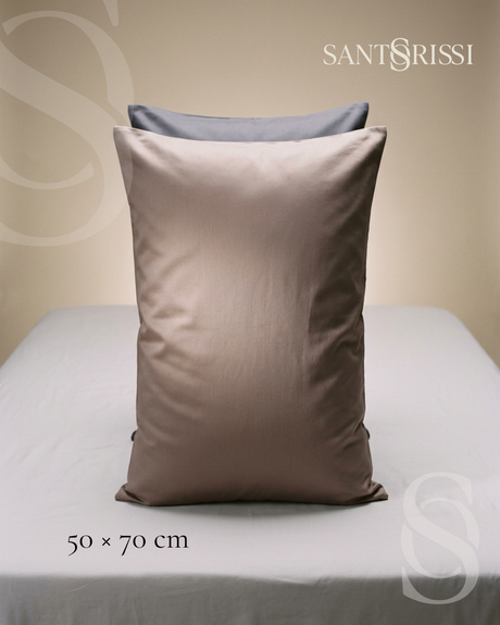 Taupe Italian cotton sateen bedding – Pietra e Cenere Collection (Pietra viva)