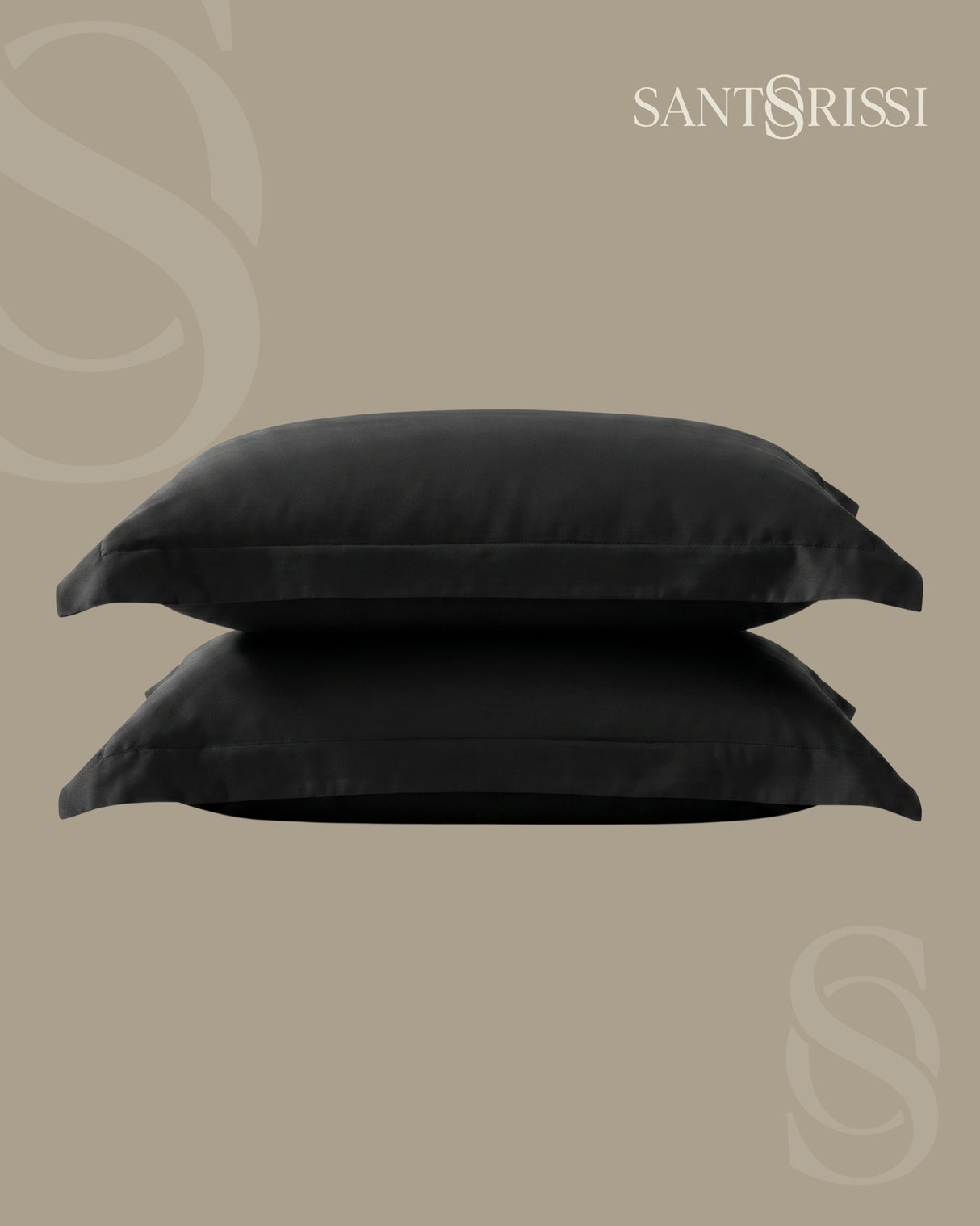 Italian MicroModal Pillowcase – MONET Collection · Nero