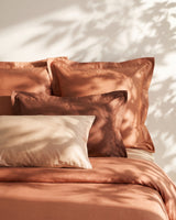 Italian Cotton Sateen Pillowcase – Terra Bruciata Collection · Muro al tramonto