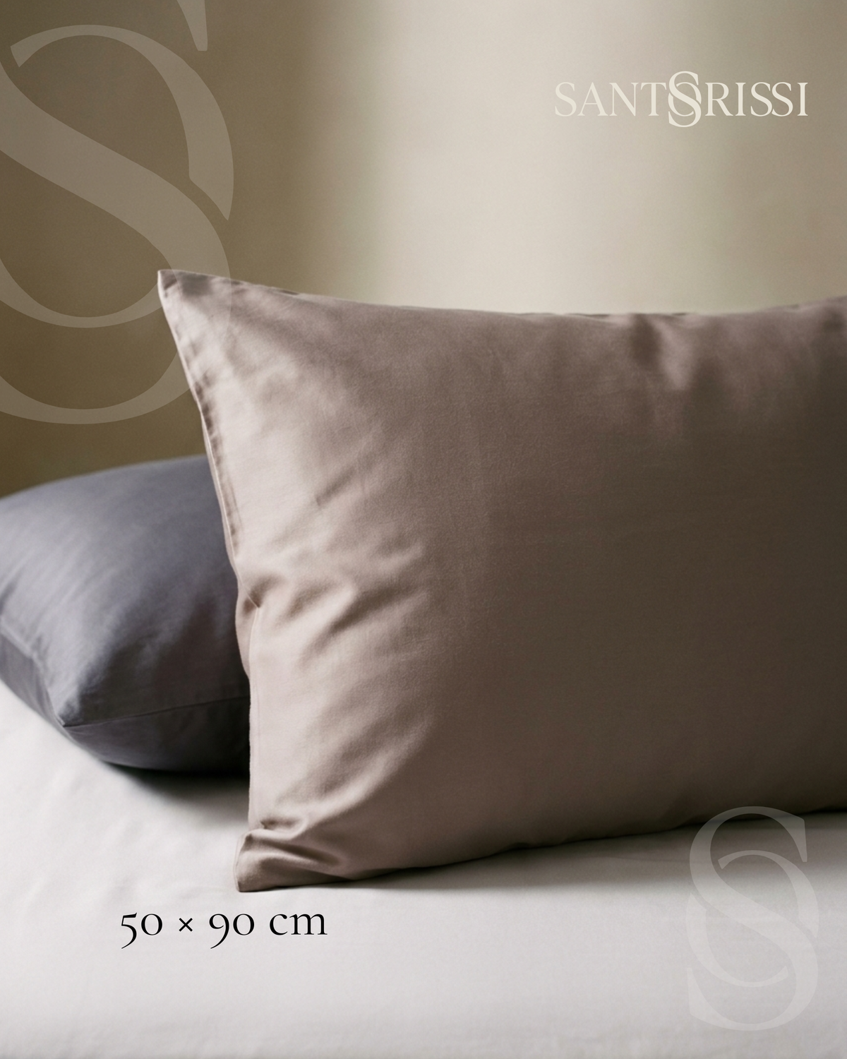 Taupe Italian cotton sateen bedding – Pietra e Cenere Collection (Pietra viva)