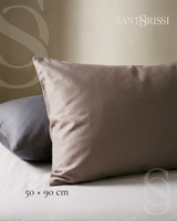 Taupe Italian cotton sateen bedding – Pietra e Cenere Collection (Pietra viva)
