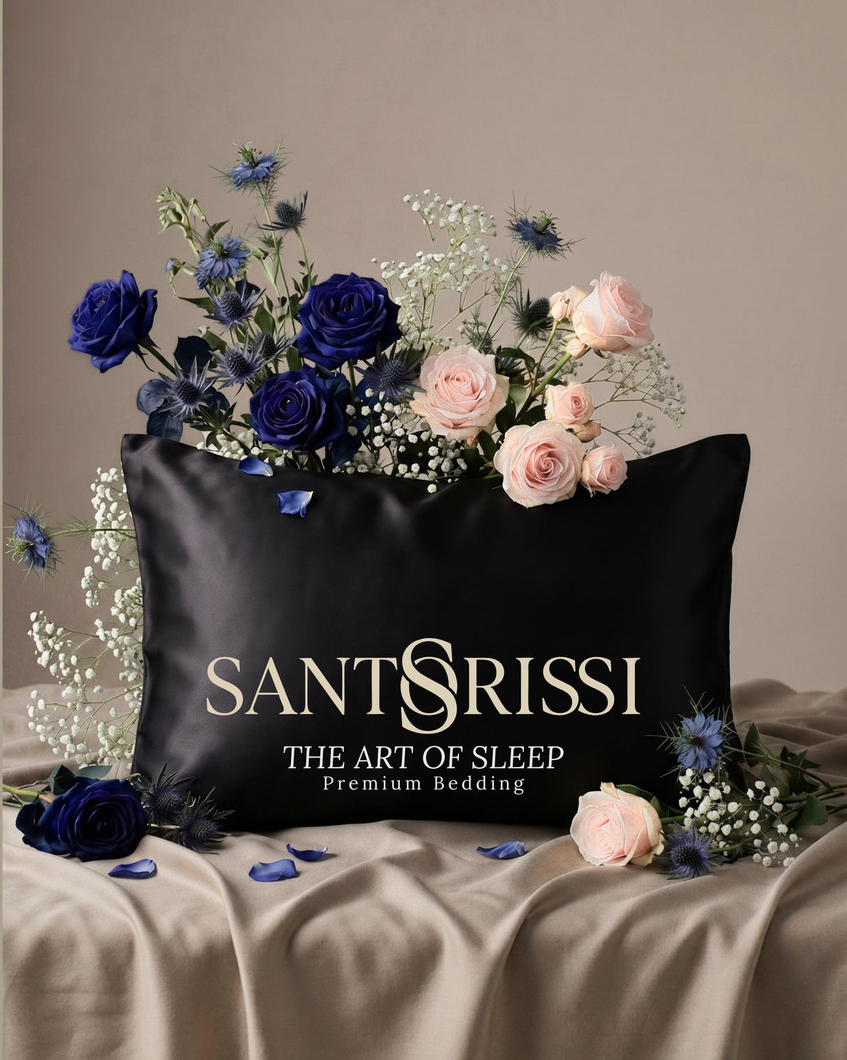 Italian MicroModal Pillowcase – MONET Collection · Nero