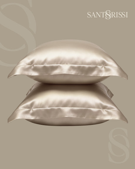 Champagne Italian MicroModal satin bedding – MONET Collection (Shine)