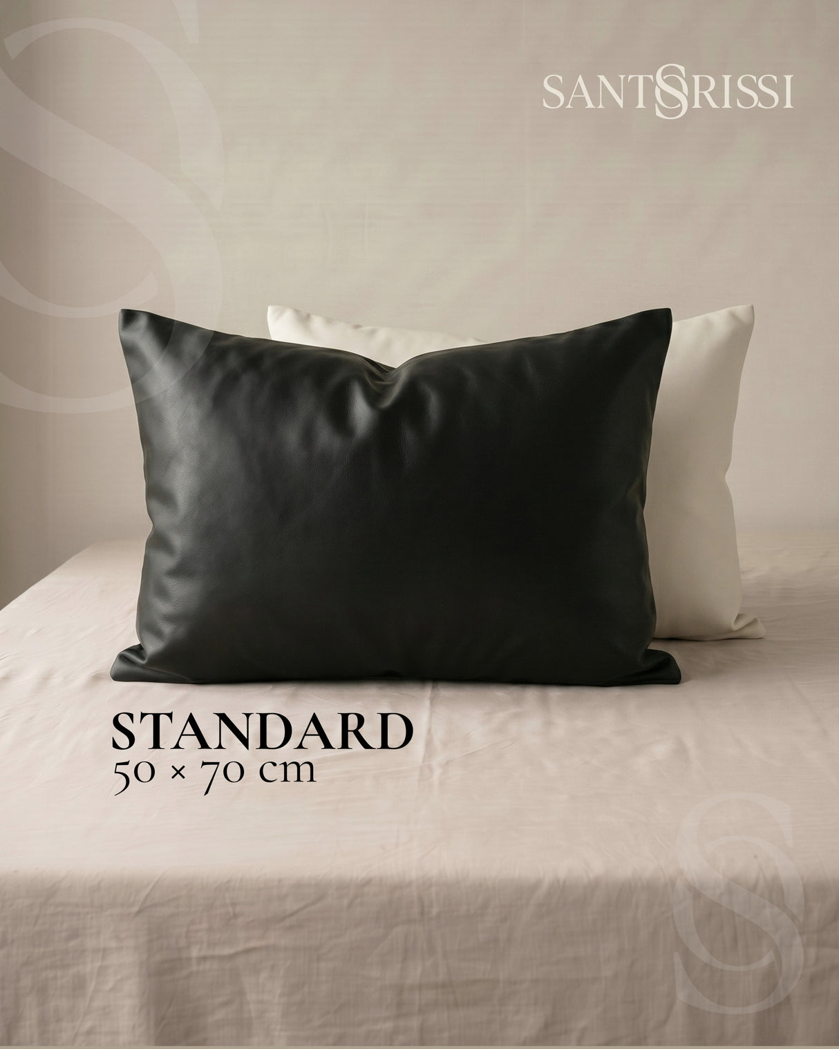 Black Italian MicroModal satin bedding – MONET Collection (Nero)