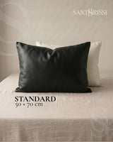 Black Italian MicroModal satin bedding – MONET Collection (Nero)