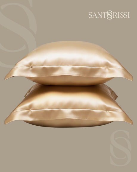Gold Italian MicroModal satin bedding – MONET Collection (Dorato)