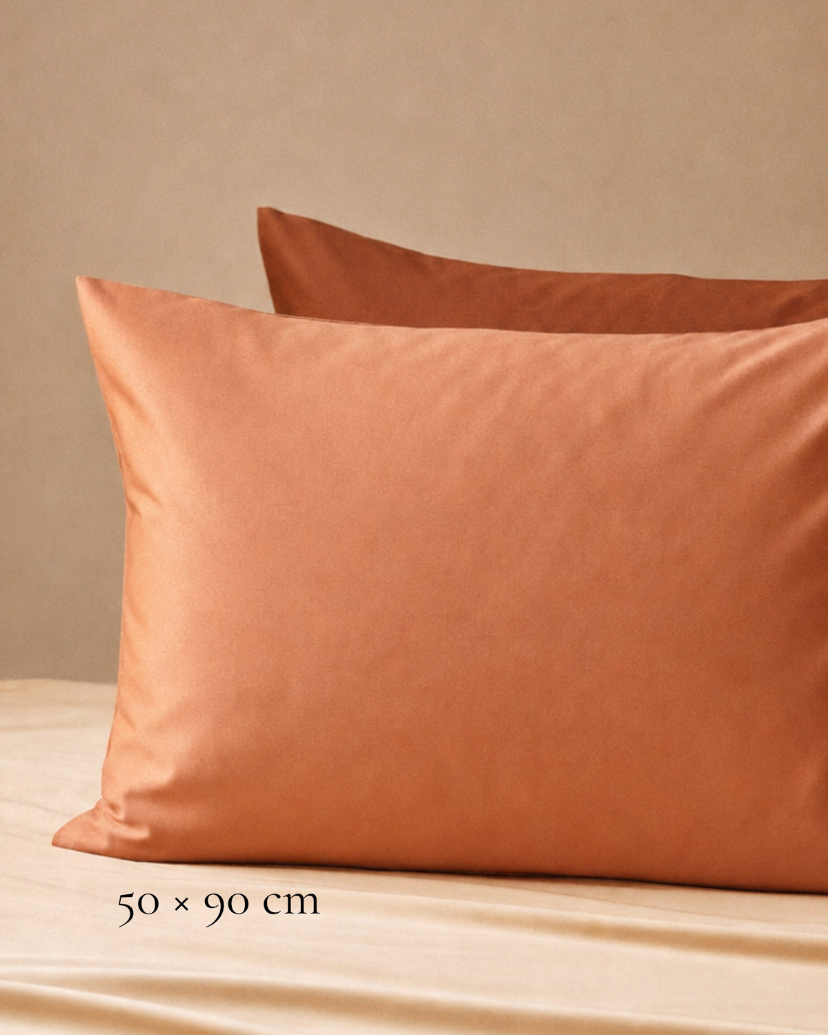 Italian Cotton Sateen Pillowcase – Terra Bruciata Collection · Argilla scura