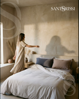 Light grey Italian cotton sateen bedding – Pietra e Cenere Collection (Cenere chiara)
