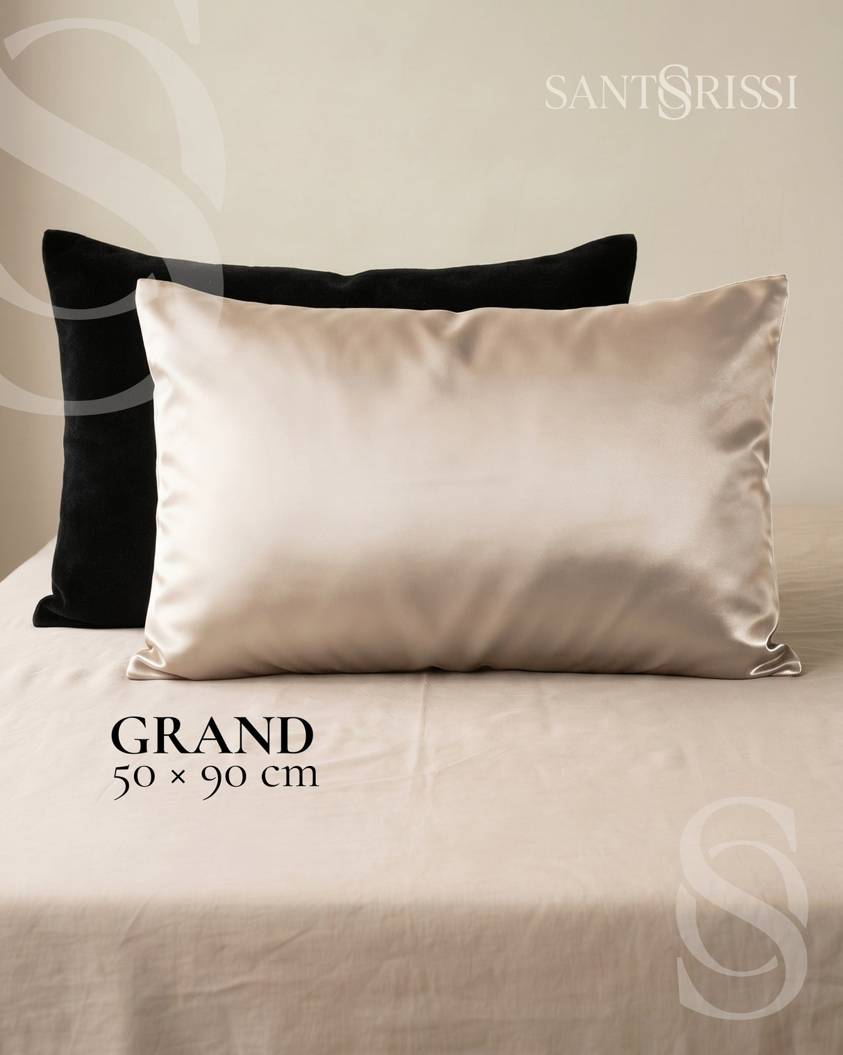 Champagne Italian MicroModal satin bedding – MONET Collection (Shine)