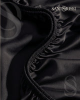 Black Italian MicroModal satin bedding – MONET Collection (Nero)
