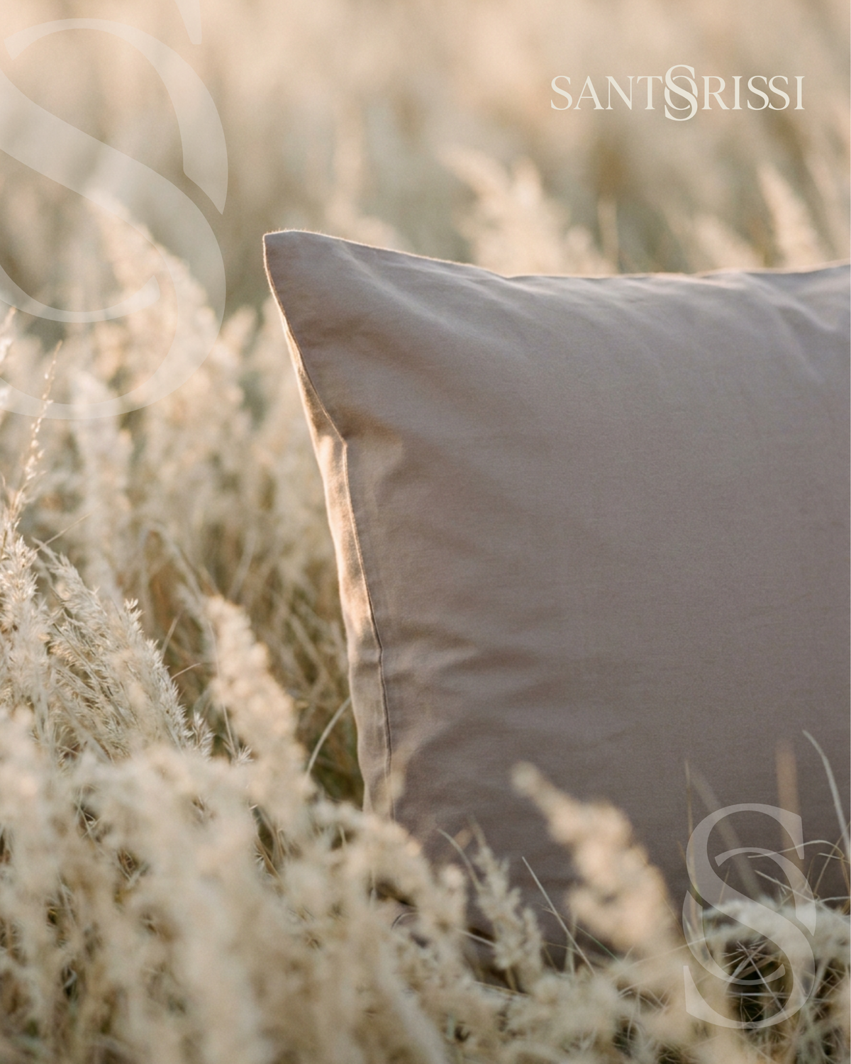 Light grey Italian cotton sateen bedding – Pietra e Cenere Collection (Cenere chiara)