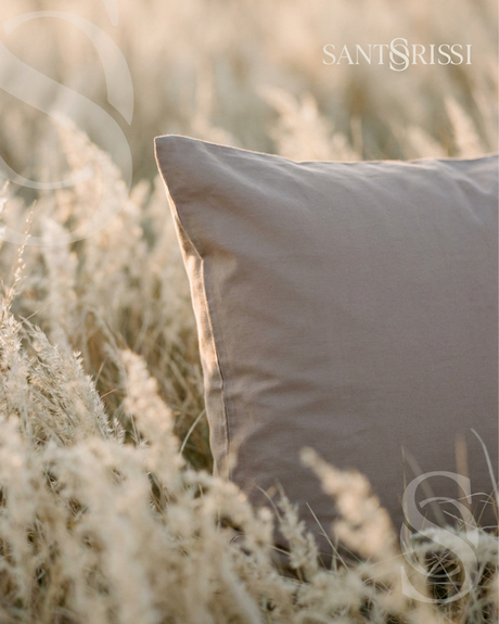 Light grey Italian cotton sateen bedding – Pietra e Cenere Collection (Cenere chiara)