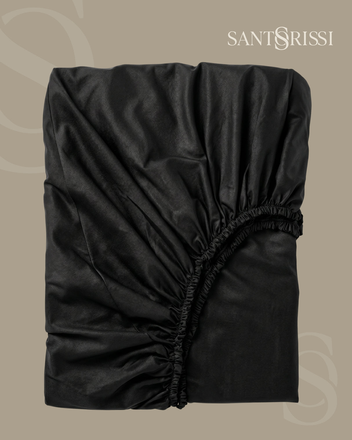 Black Italian MicroModal satin bedding – MONET Collection (Nero)