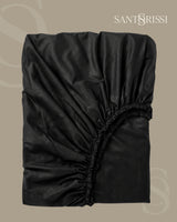 Black Italian MicroModal satin bedding – MONET Collection (Nero)