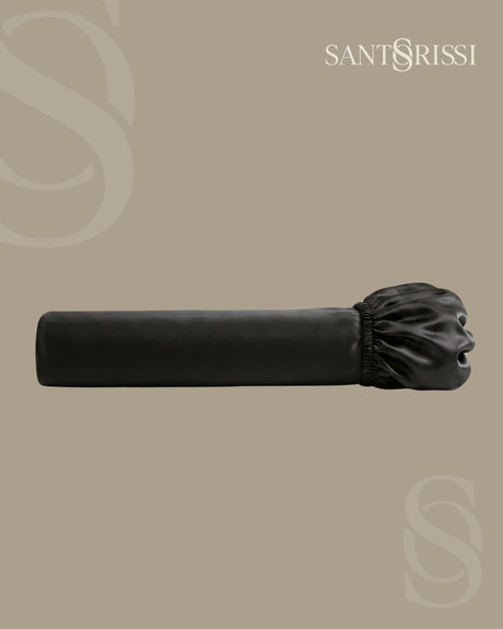 Black Italian MicroModal satin bedding – MONET Collection (Nero)