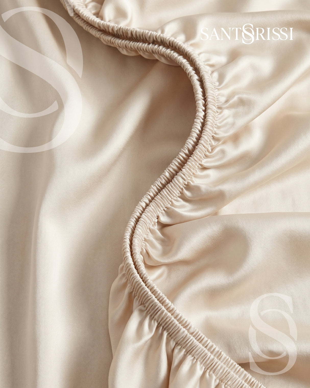Champagne Italian MicroModal satin bedding – MONET Collection (Shine)