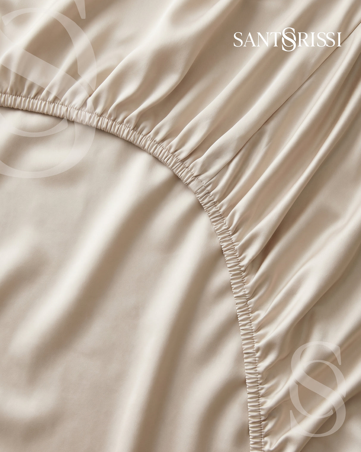 Champagne Italian MicroModal satin bedding – MONET Collection (Shine)