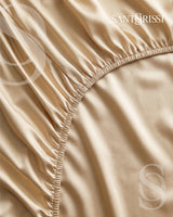 Gold Italian MicroModal fitted sheet – MONET Collection (Dorato)