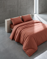 Double Duvet Cover Set 200x200 with 2 Pillowcases · Italian Cotton Sateen · Muro al tramonto