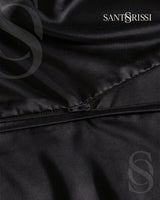Black Italian MicroModal satin bedding – MONET Collection (Nero)