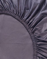 Spannbettlaken aus italienischem Mako-Satin – Kollektion Pietra e Cenere · Ardesia