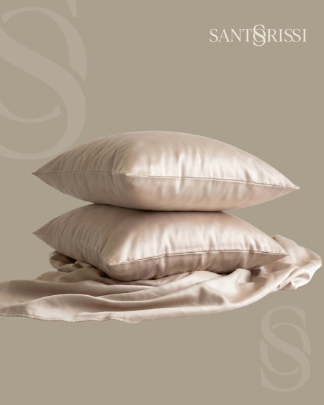 Champagne Italian MicroModal satin bedding – MONET Collection (Shine)