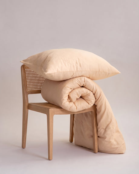 Sand Italian cotton sateen bedding – Terra Bruciata Collection (Sabbia secca)