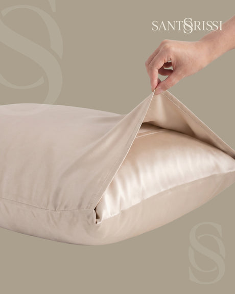 Champagne Italian MicroModal satin bedding – MONET Collection (Shine)