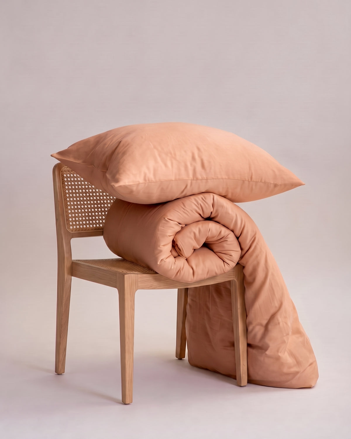 Italian Cotton Sateen Duvet Cover – Terra Bruciata Collection · Muro al tramonto