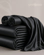 Black Italian MicroModal satin bedding – MONET Collection (Nero)