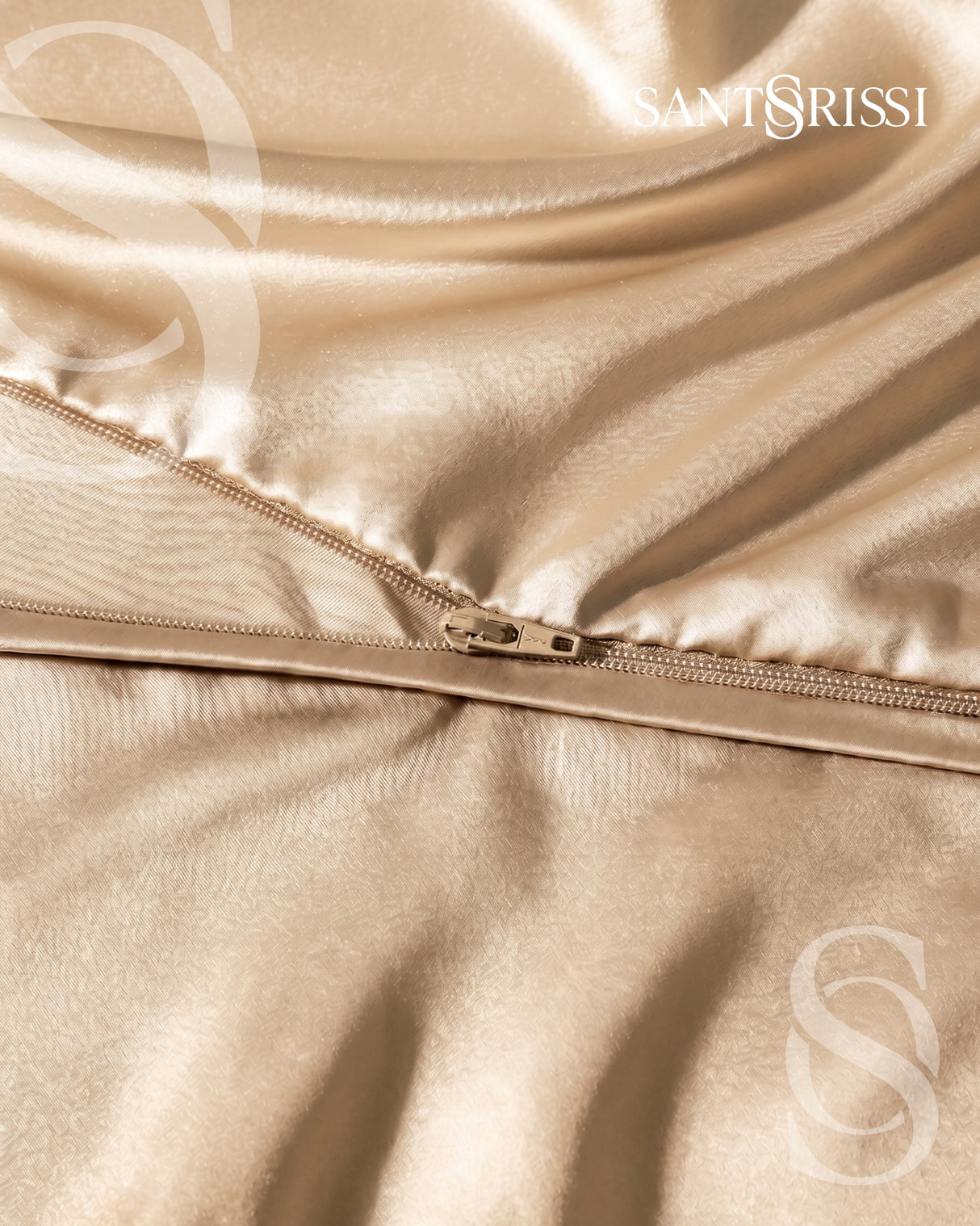 Gold Italian MicroModal satin bedding – MONET Collection (Dorato)