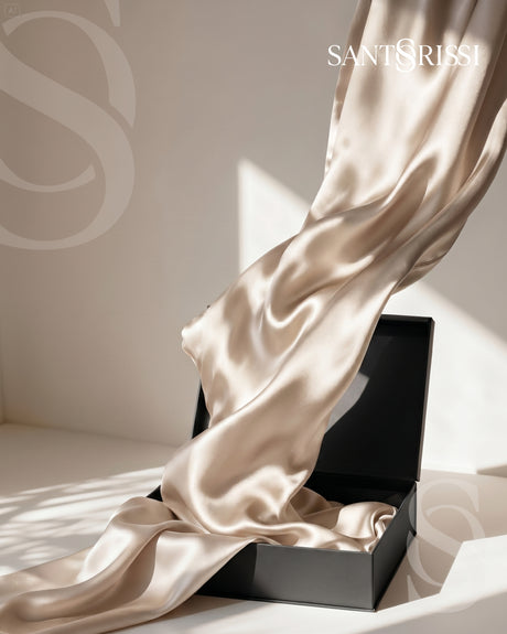 Champagne Italian MicroModal satin bedding – MONET Collection (Shine)