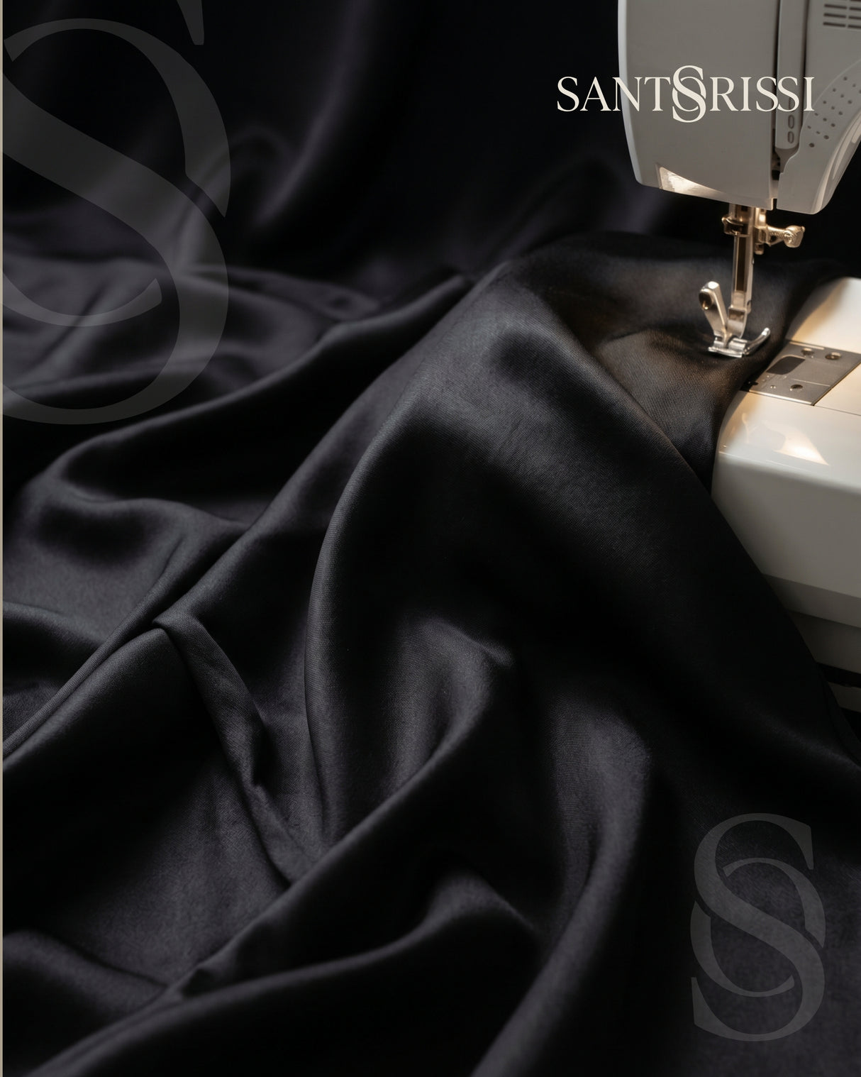 Black Italian MicroModal satin bedding – MONET Collection (Nero)