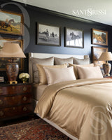 Gold Italian MicroModal satin bedding – MONET Collection (Dorato)