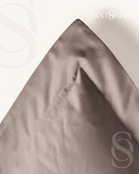 Taupe Italian cotton sateen bedding – Pietra e Cenere Collection (Pietra viva)