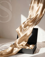 Gold Italian MicroModal satin bedding – MONET Collection (Dorato)